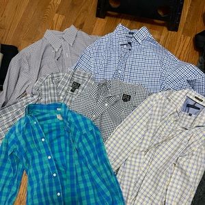 6 button down shirts